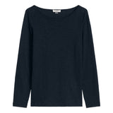 Marc O'Polo Damen Langarmshirt - T-SHIRT LONGSLEEVE, U-Boot-Ausschnitt, Baumwolle
