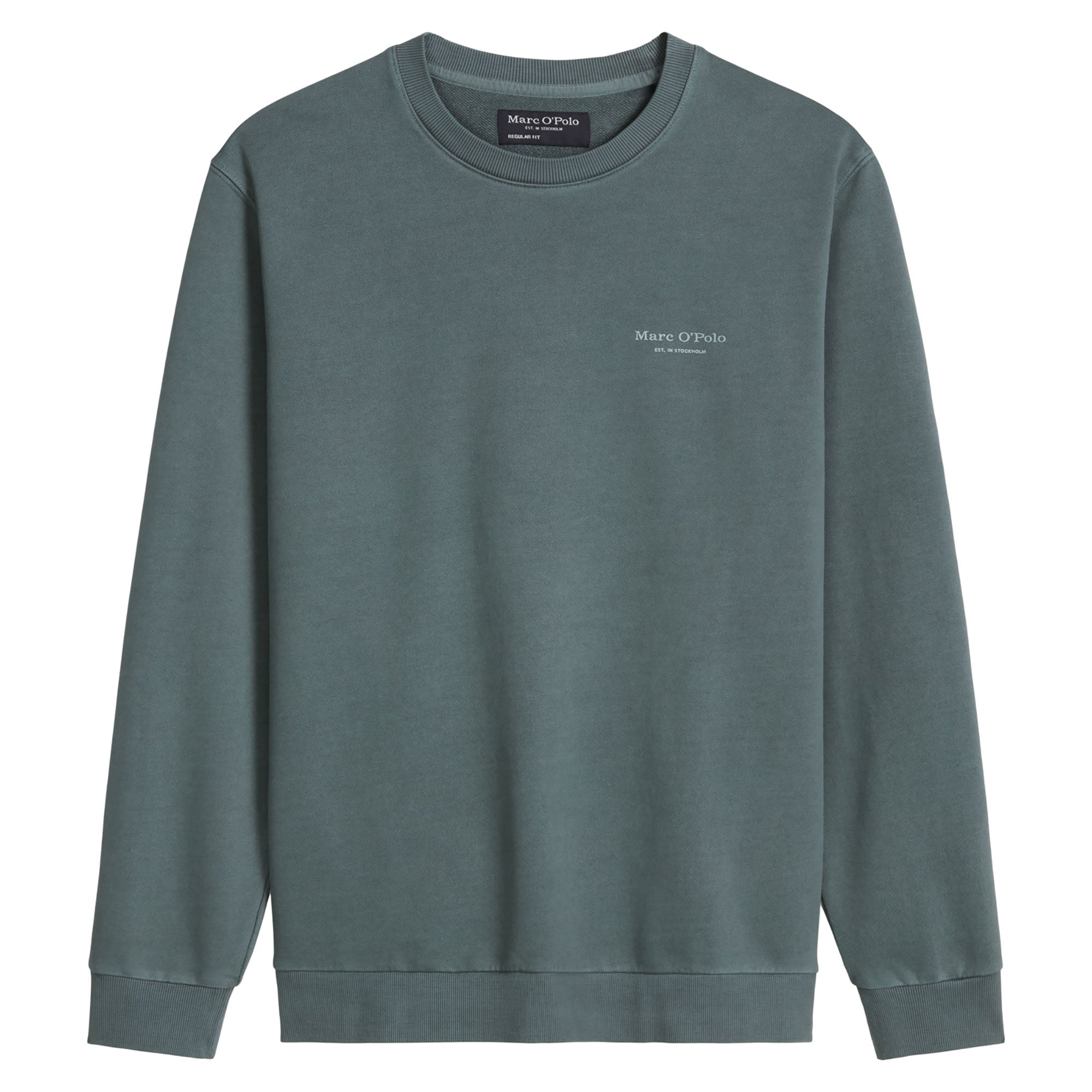 Marc O'Polo Herren Sweatshirt - Longsleeve, Rundhals, Regular Fit, Print, Baumwolle