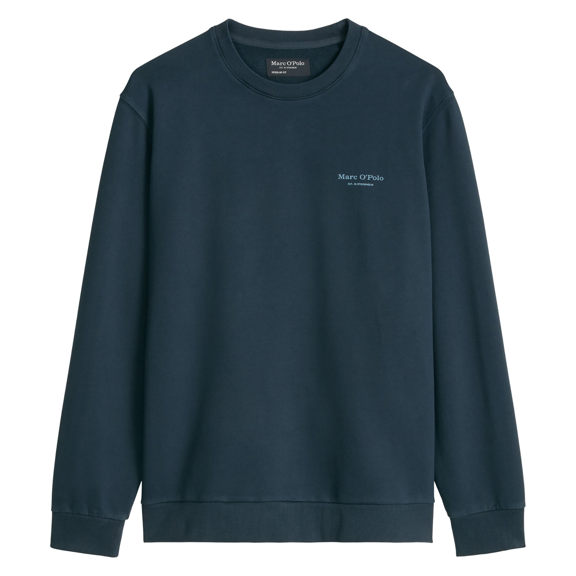 Marc O'Polo Herren Sweatshirt - Longsleeve, Rundhals, Regular Fit, Print, Baumwolle