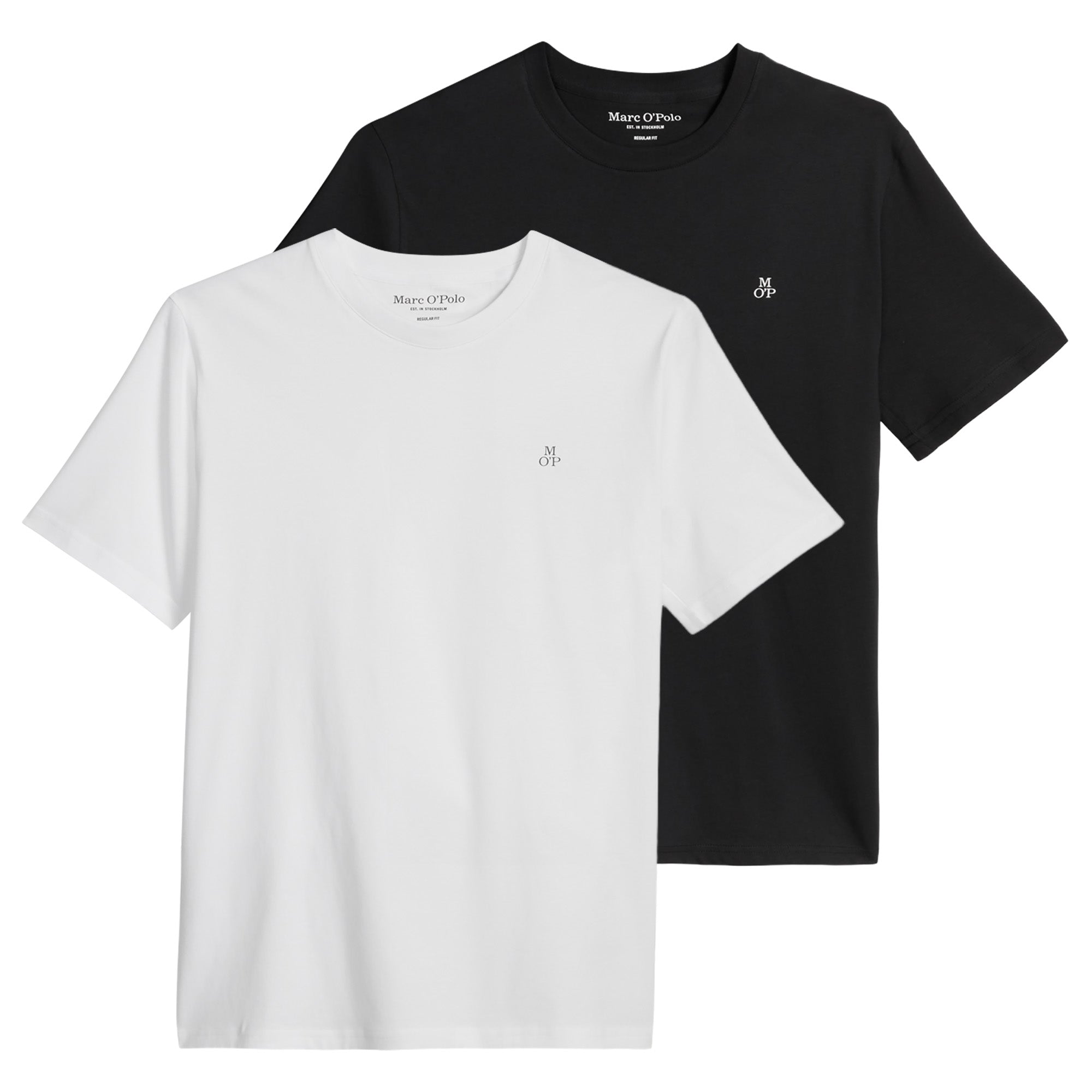 Marc O'Polo Herren T-Shirt, 2er Pack - Kjer, Rundhals, Regular Fit, Baumwolle