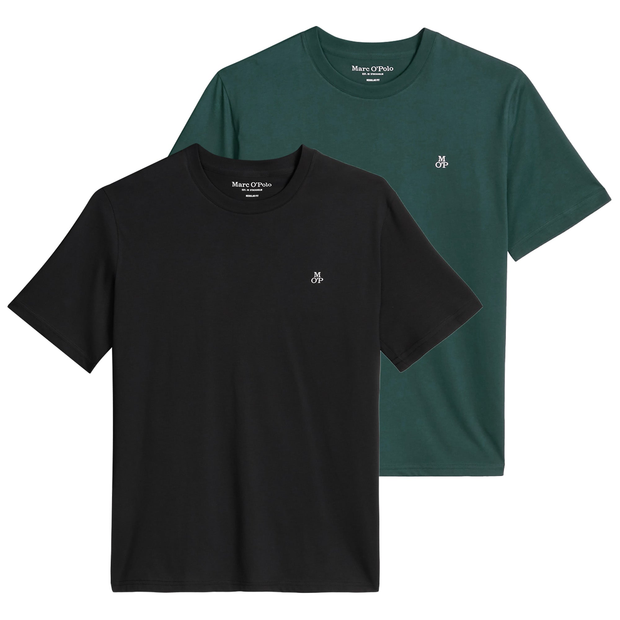 Marc O'Polo Herren T-Shirt, 2er Pack - Kjer, Rundhals, Regular Fit, Baumwolle