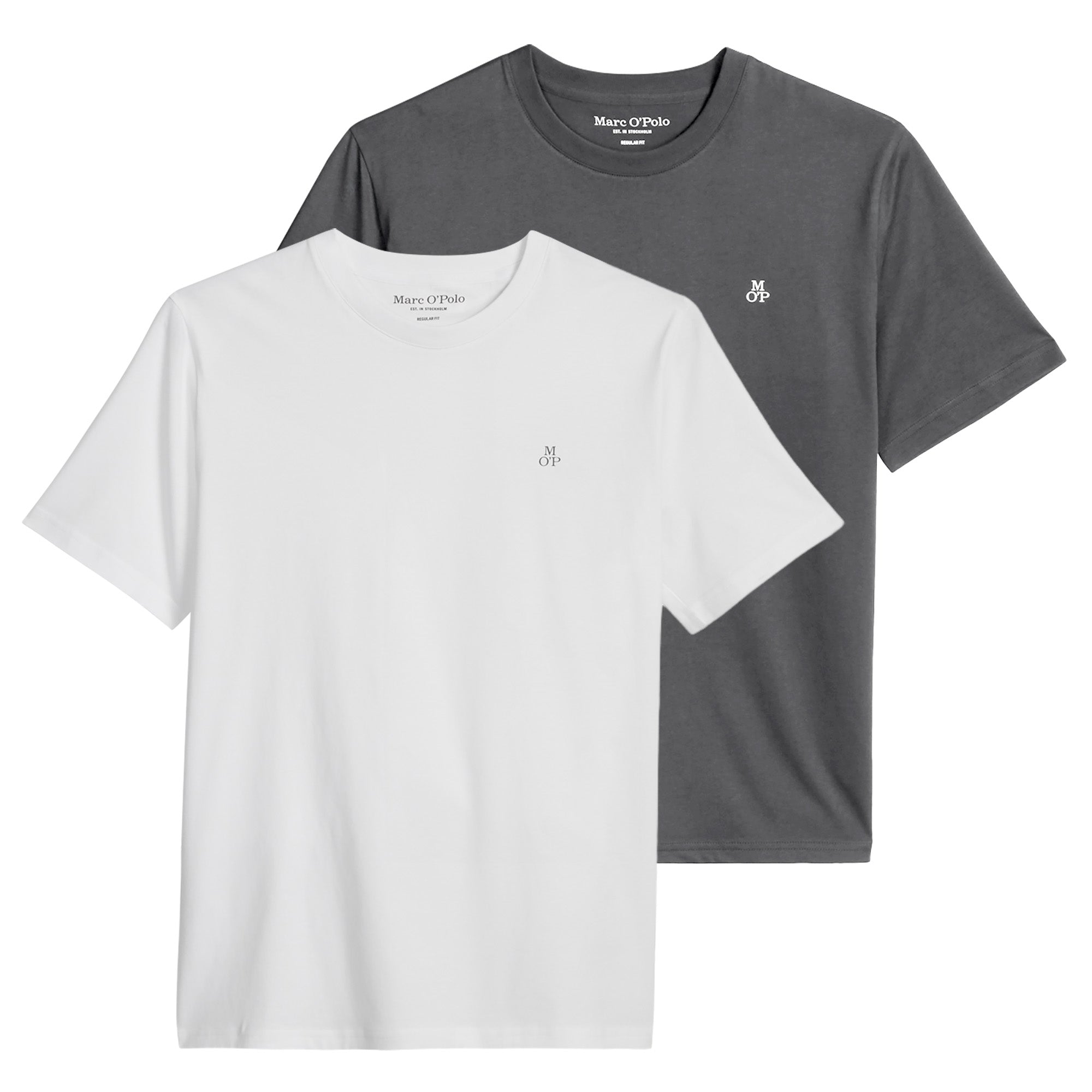 Marc O'Polo Herren T-Shirt, 2er Pack - Kjer, Rundhals, Regular Fit, Baumwolle