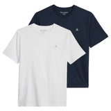 Marc O'Polo Herren T-Shirt, 2er Pack - Kjer, Rundhals, Regular Fit, Baumwolle