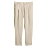 Marc O'Polo Herren Hose - Osby Jogger Pleats, Chino, Leinen, Tapered, Länge 32