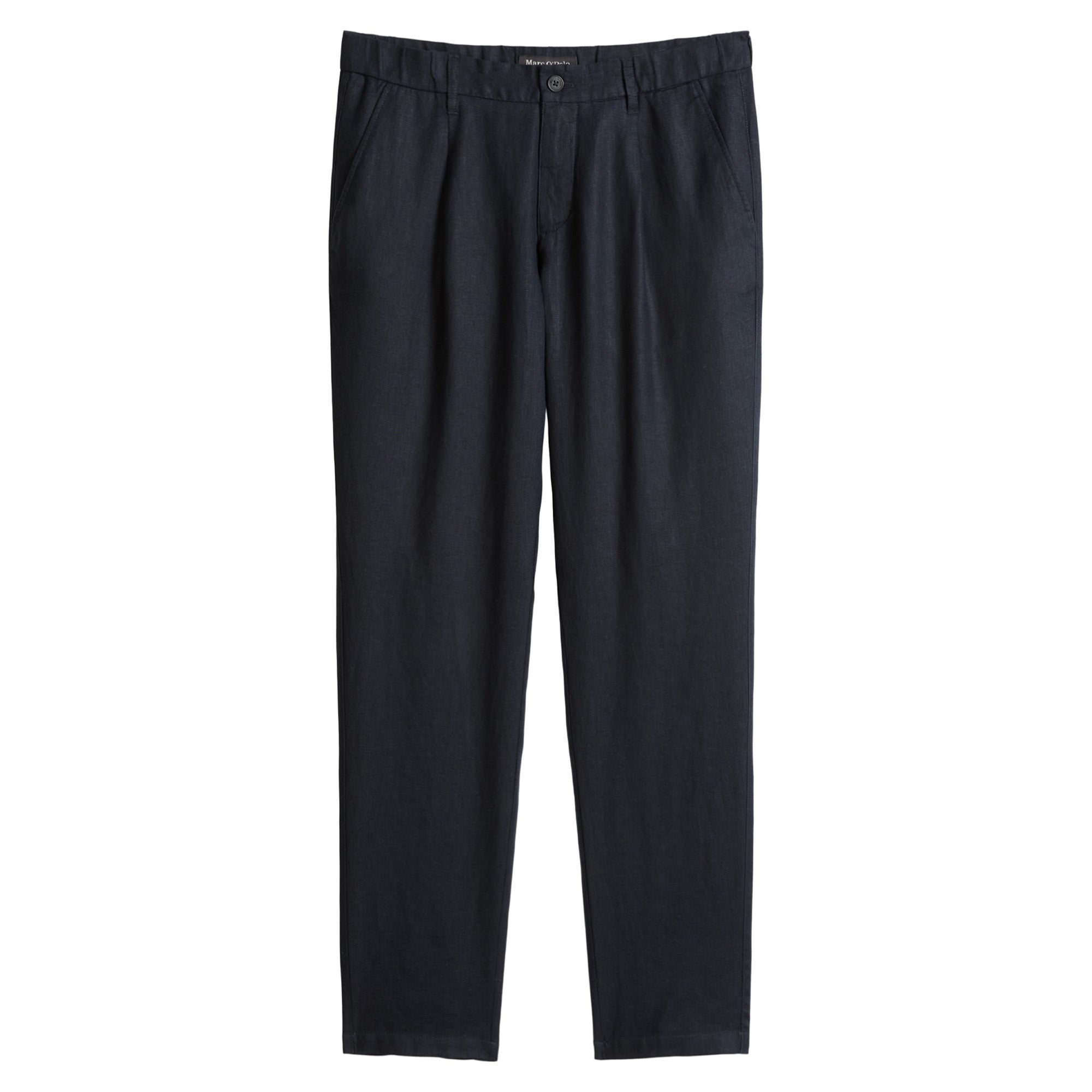 Marc O'Polo Herren Hose - Osby Jogger Pleats, Chino, Leinen, Tapered, Länge 32