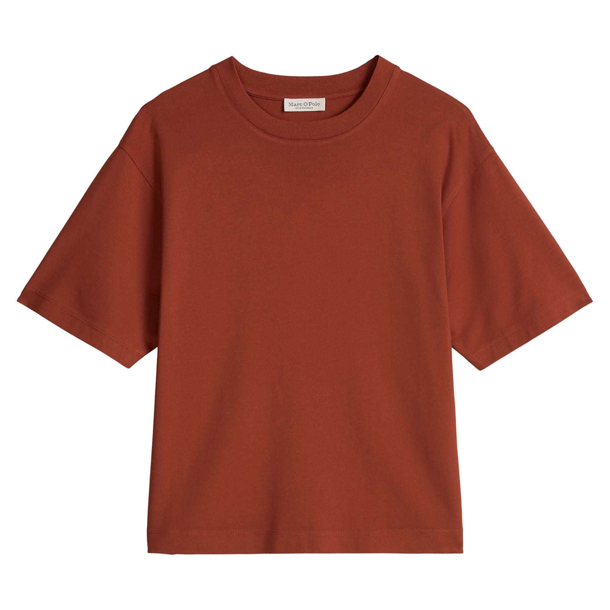 Marc O'Polo Damen T-Shirt, kurzarm - Rundhals, Loose Fit, Baumwolle-Modal-Mix