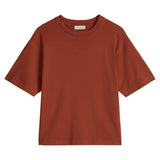 Marc O'Polo Damen T-Shirt, kurzarm - Rundhals, Loose Fit, Baumwolle-Modal-Mix