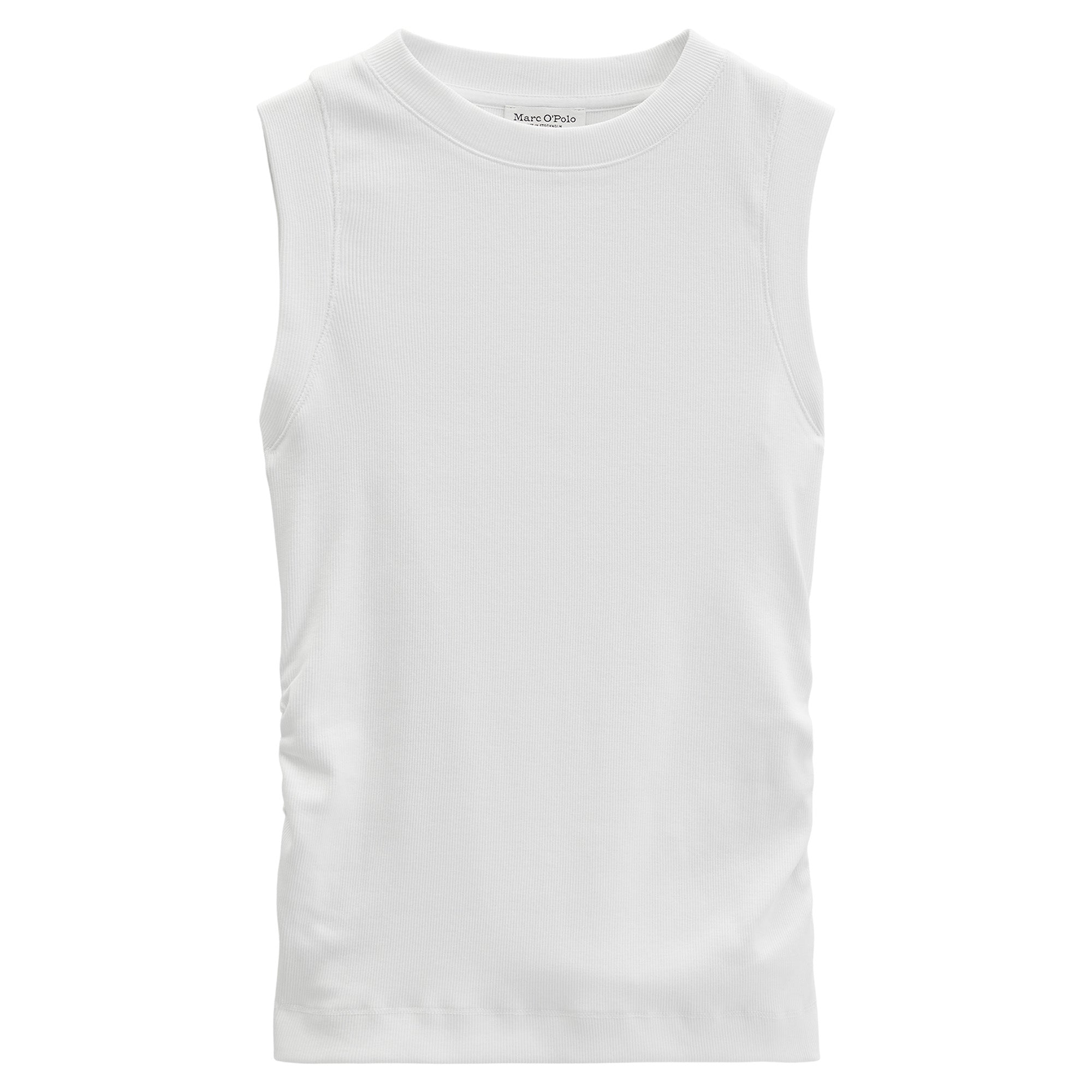 Marc O'Polo Damen Tank-Top - Taillen-Raffung, Rippjersey, Slim Fit, Baumwoll-Stretch