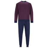 hajo Herren Schlafanzug 2-tlg. Set - lang, Bündchen, Rundhals, Premium Cotton