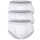 bugatti Herren Slips, 3er Pack - Feinripp, Eingriff, Baumwolle, einfarbig