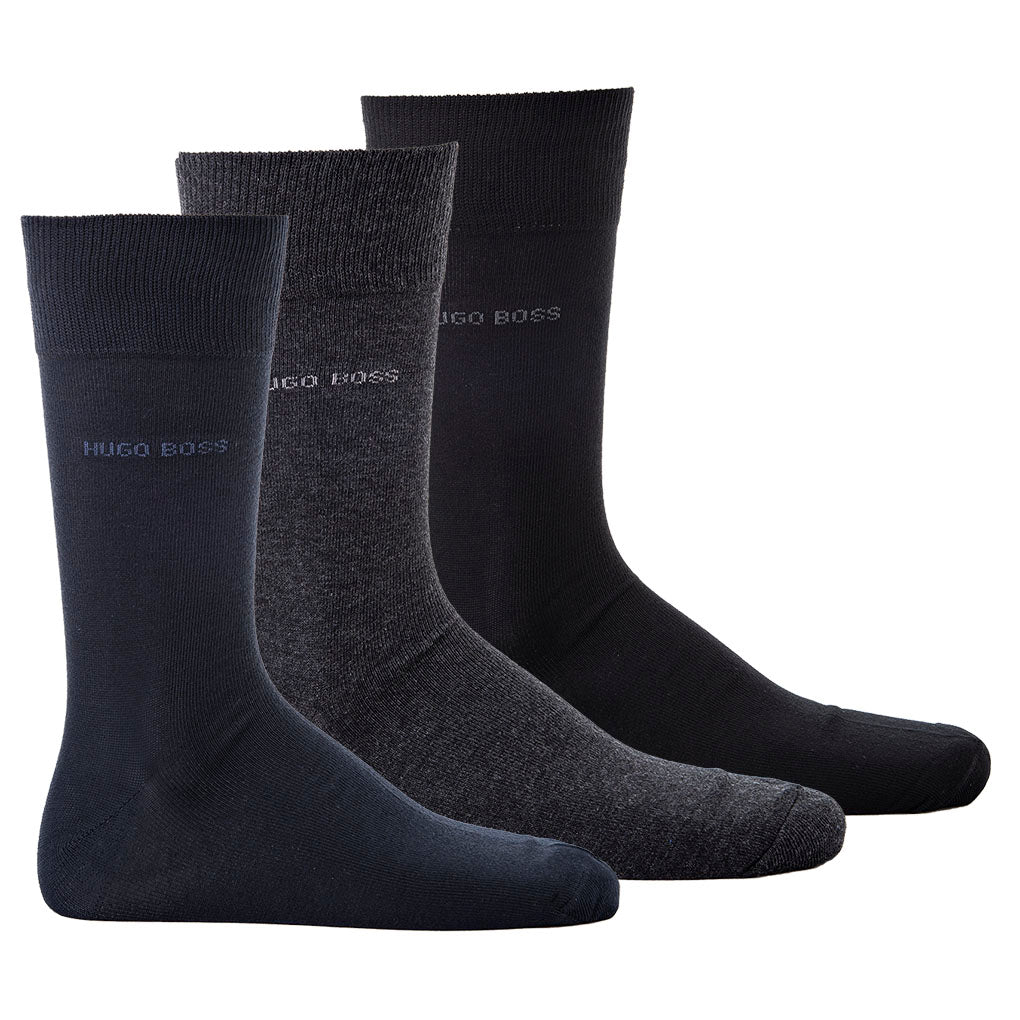 HUGO BOSS Herren Socken, 3er Pack - Finest Soft Cotton, Threepack RS Uni 
