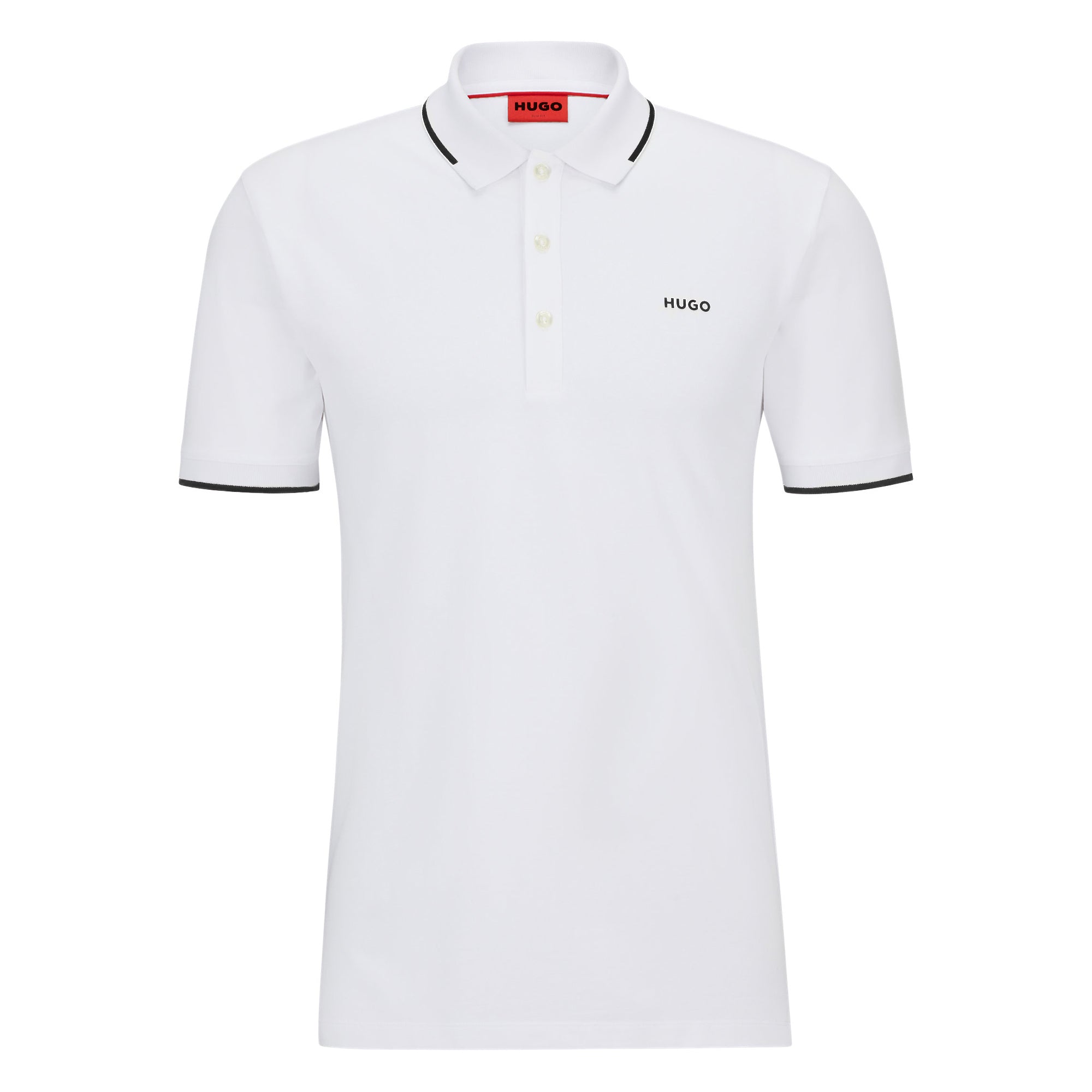 HUGO Herren Poloshirt - DINOSO222, Pique, Knopfleiste, Slim Fit, Cotton Stretch