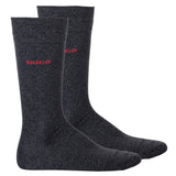 HUGO Herren Socken, 2er Pack - RS Uni CC, Kurzsocken, mittelhoch, Logo, uni