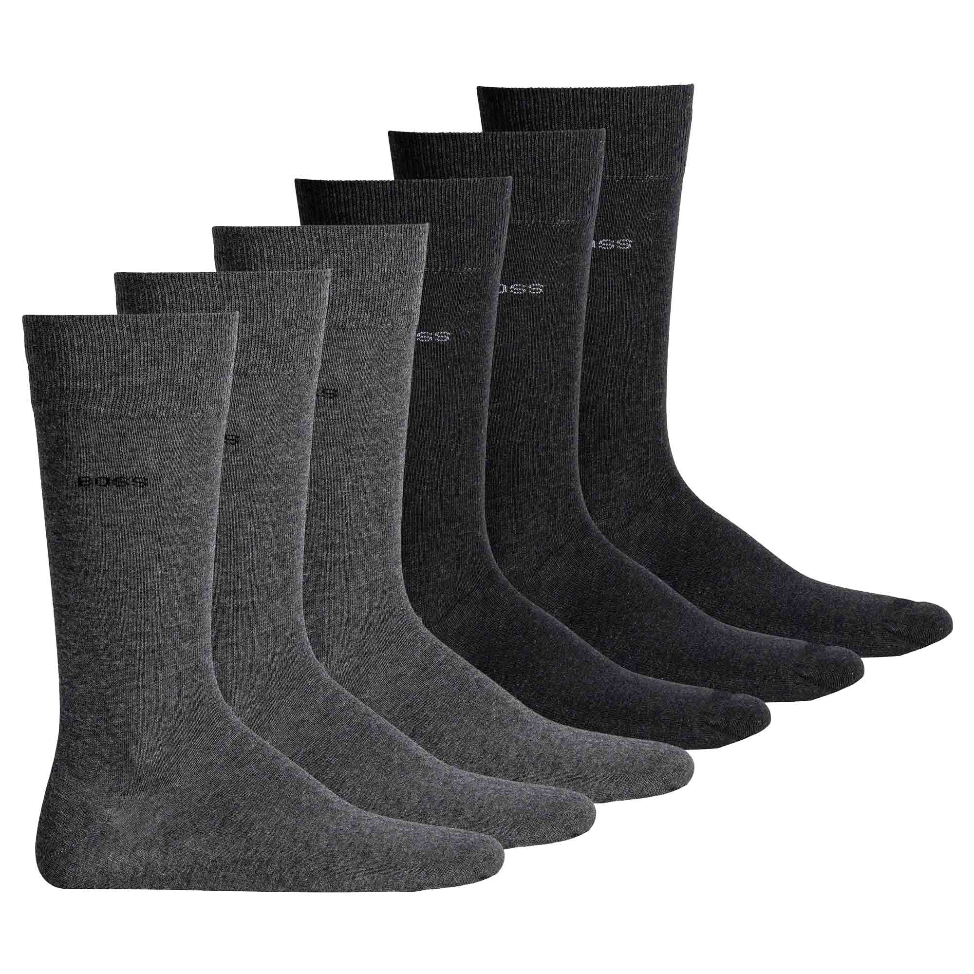 BOSS Herren Socken, 6er Pack - RS Uni Colors CC, Finest Soft Cotton, Baumwoll-Mix