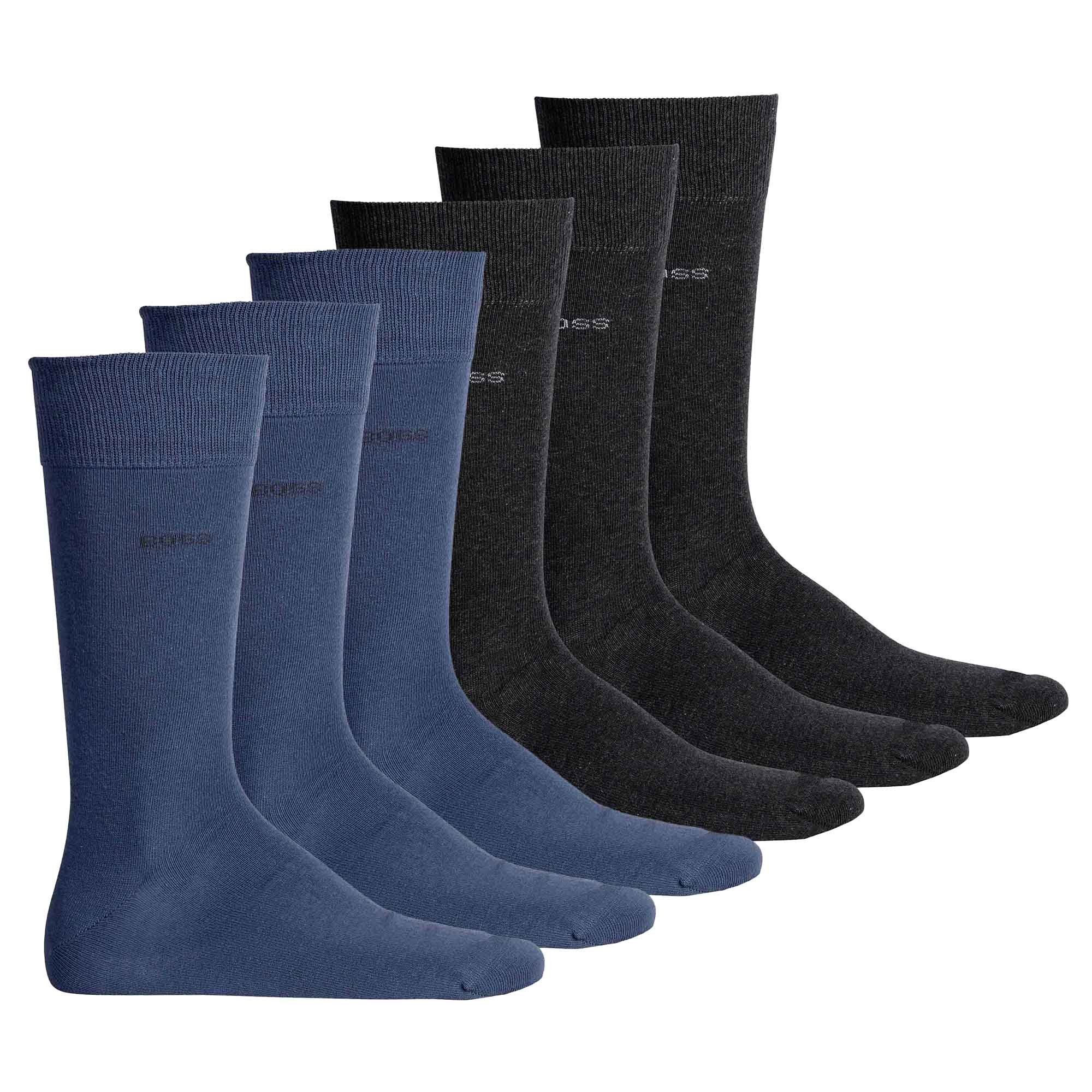 BOSS Herren Socken, 6er Pack - RS Uni Colors CC, Finest Soft Cotton, Baumwoll-Mix