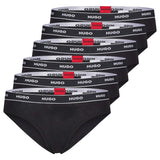 HUGO Damen Slips, 6er Pack - Brief Stripe, Unterwäsche, Baumwolle, Logo, einfarbig