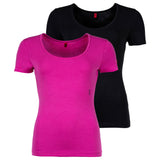 HUGO Damen T-Shirt, 2er Pack - T-Shirt RN, Unterziehshirt, Rundhals, Baumwolle, einfarbig