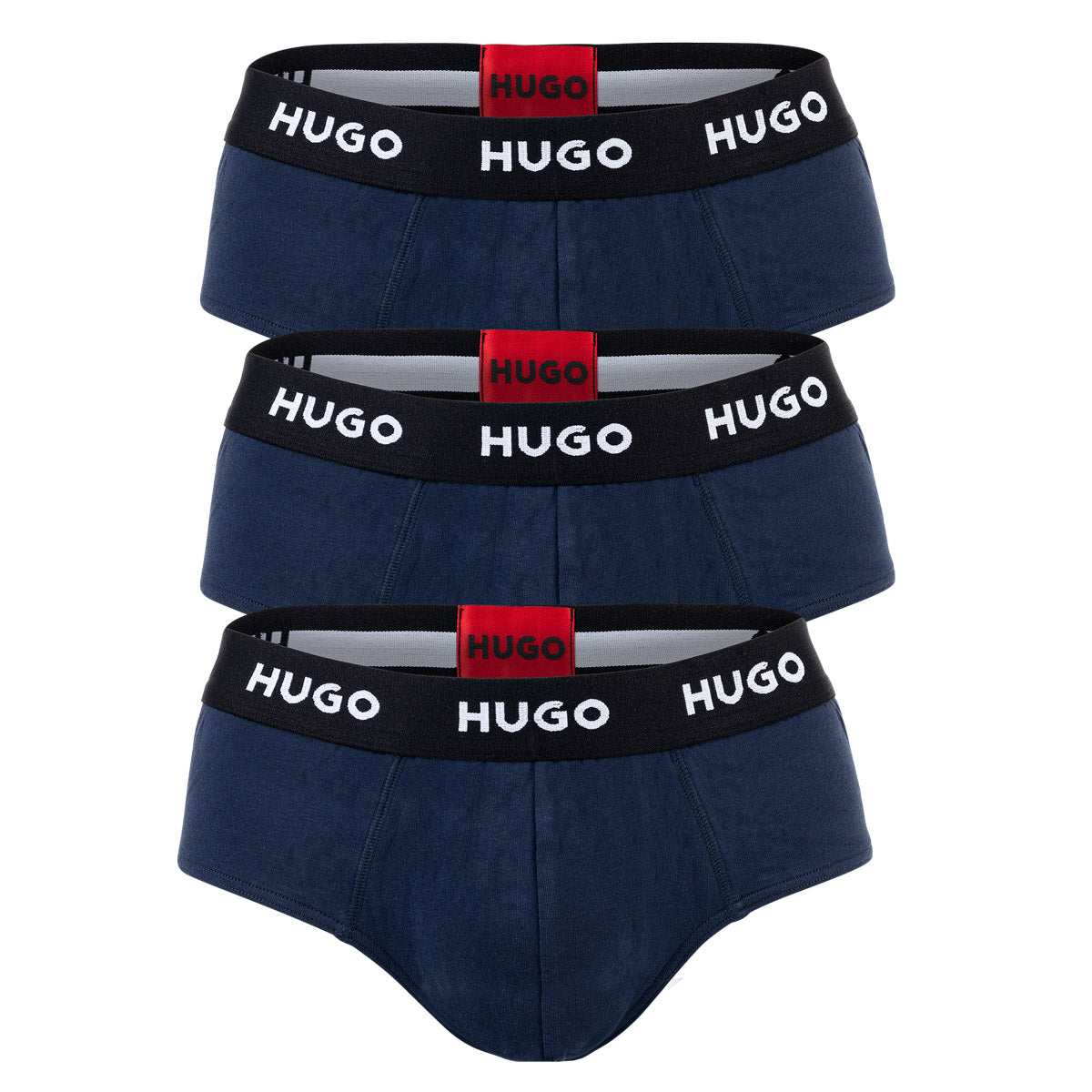 HUGO Herren Slips, 3er Pack - Hip Briefs Triplet Pack, Logo, Cotton Stretch
