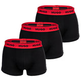 HUGO Herren Boxer Shorts, 3er Pack - Trunks Triplet Pack, Logo, Cotton Stretch