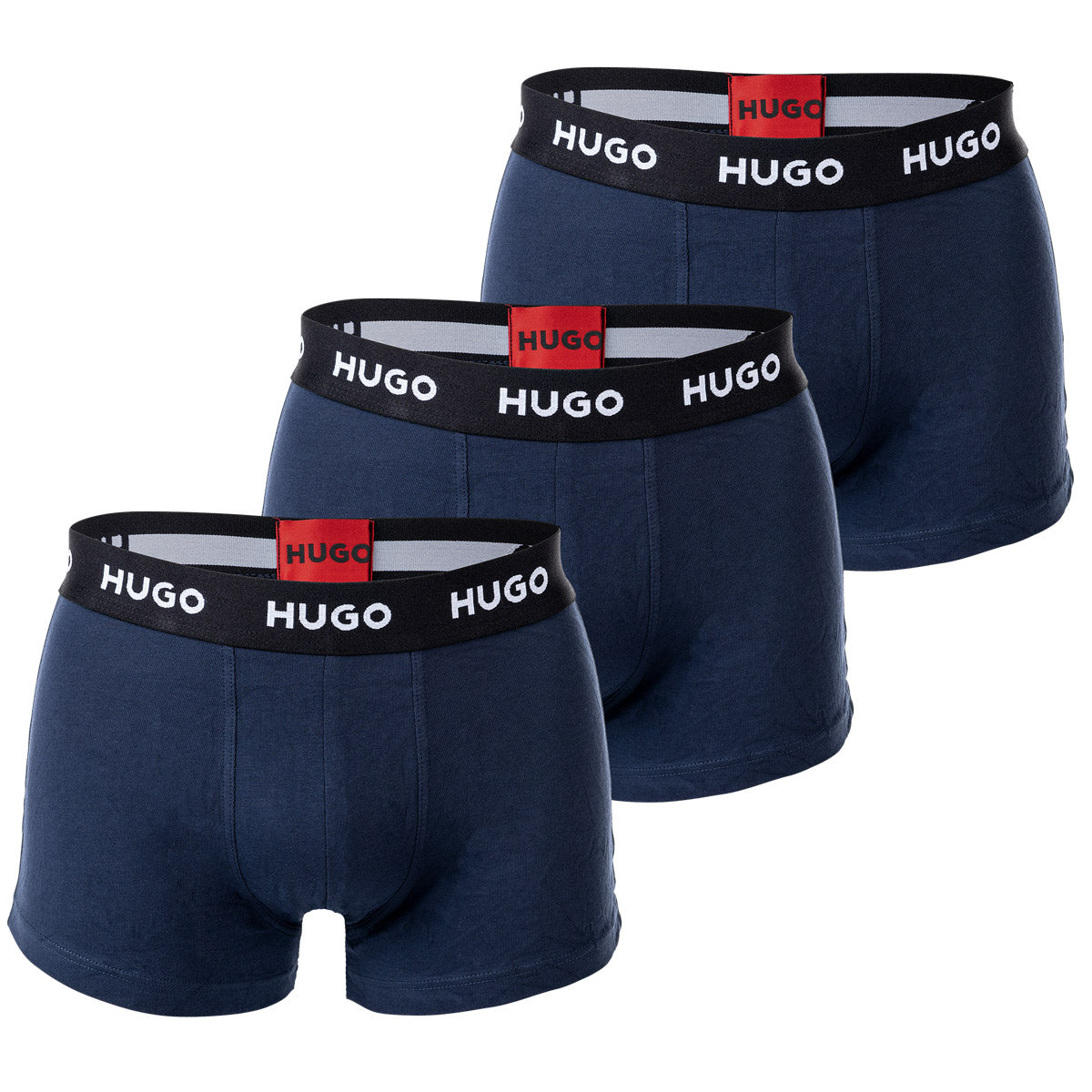 HUGO Herren Boxer Shorts, 3er Pack - Trunks Triplet Pack, Logo, Cotton Stretch