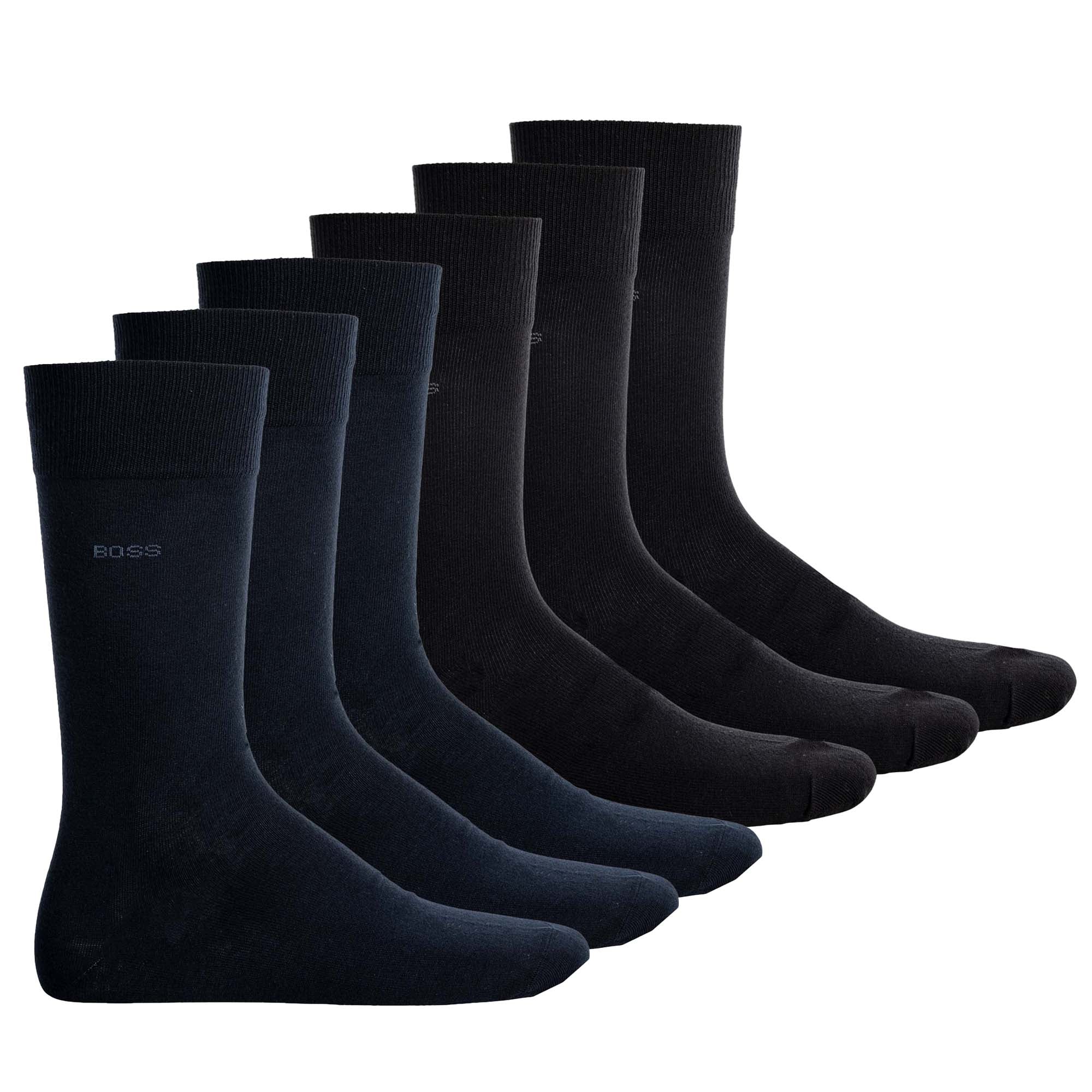 BOSS Herren Socken, 6er Pack - Finest Soft Cotton, Threepack RS Uni CC