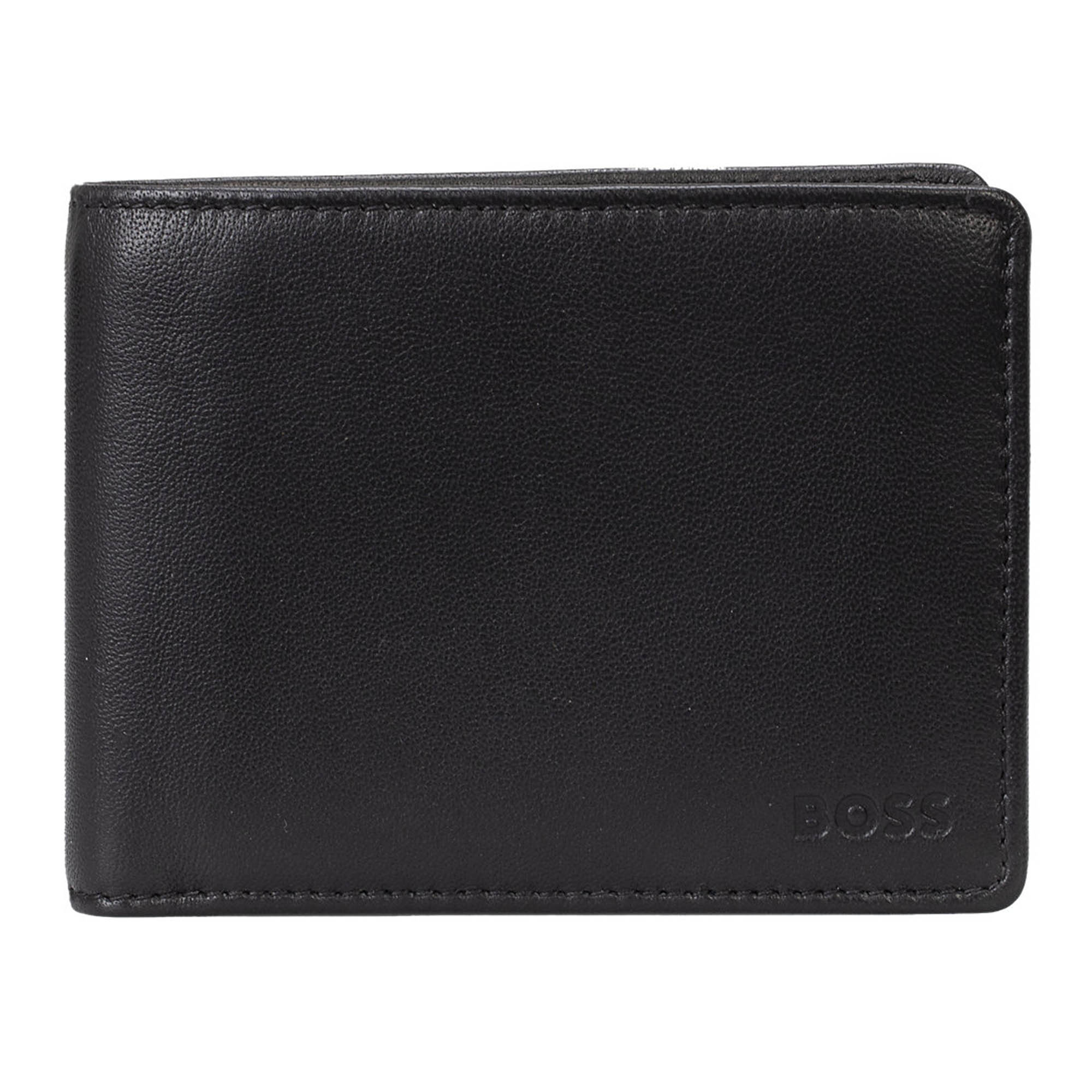 BOSS Herren Geldbörse mit Münzfach - AREZZO, Geldbeutel, Echtleder, 9,5x12x2,5cm (HxBxT)