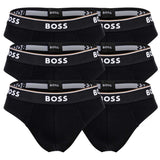 BOSS Herren Slips, 6er Pack - Briefs 3P Power, Cotton Stretch, Logo, einfarbig