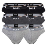 BOSS Herren Slips, 6er Pack - Briefs 3P Power, Cotton Stretch, Logo, einfarbig