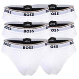 BOSS Herren Slips, 6er Pack - Briefs 3P Power, Cotton Stretch, Logo, einfarbig