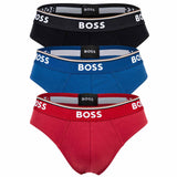 BOSS Herren Slips, 3er Pack - Briefs 3P Power, Cotton Stretch, Logo, einfarbig