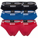BOSS Herren Slips, 6er Pack - Briefs 3P Power, Cotton Stretch, Logo, einfarbig