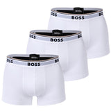 BOSS Men's Trunks, 3-pack - 3P Power, Boxer Shorts, Cotton Stretch, Logo, uni