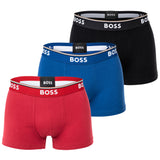 BOSS Herren Trunks, 3er Pack - 3P Power, Boxershorts, Cotton Stretch, Logo, uni