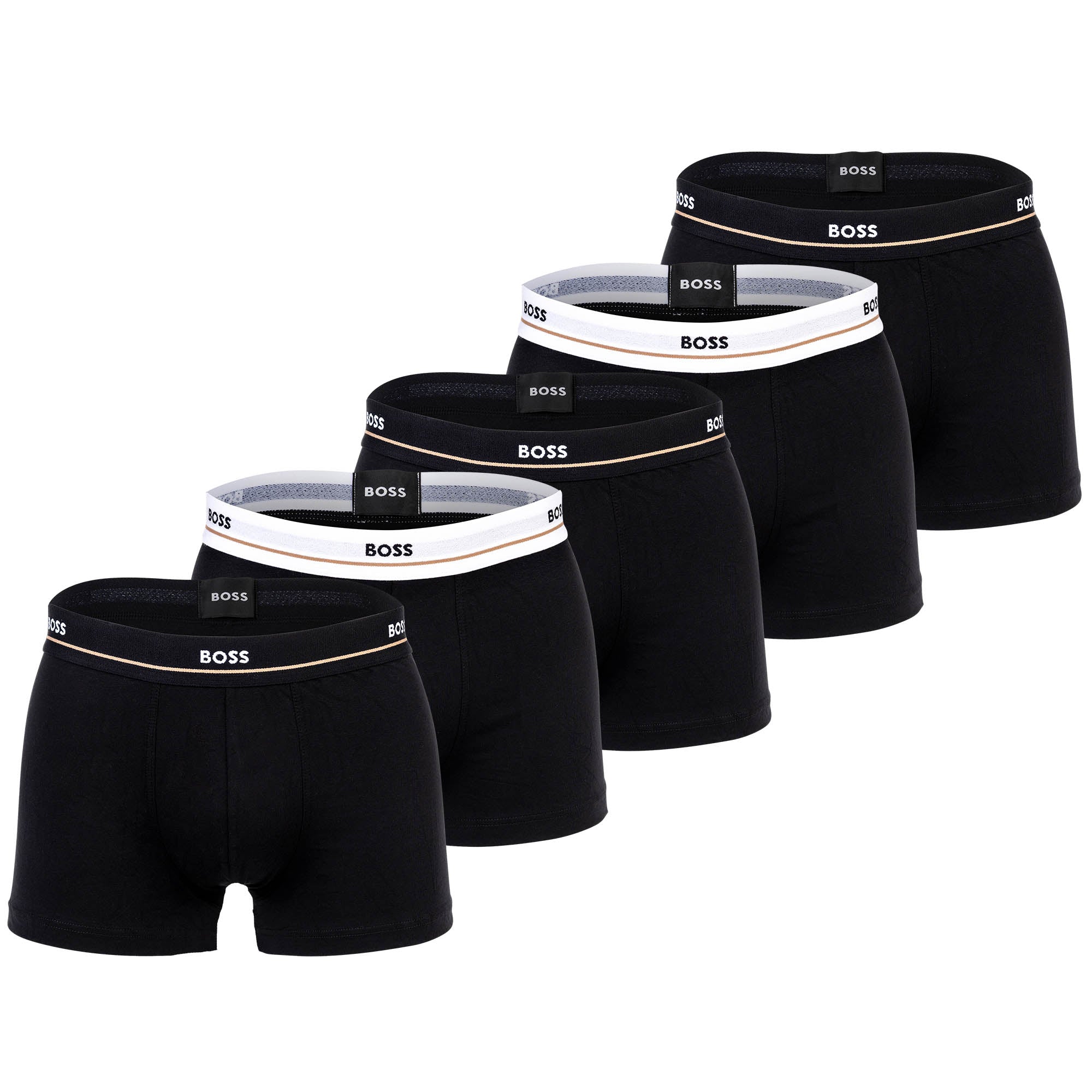 BOSS Herren Trunks, 5er Pack -  5P Essential, Boxershorts, Cotton Stretch, Logo