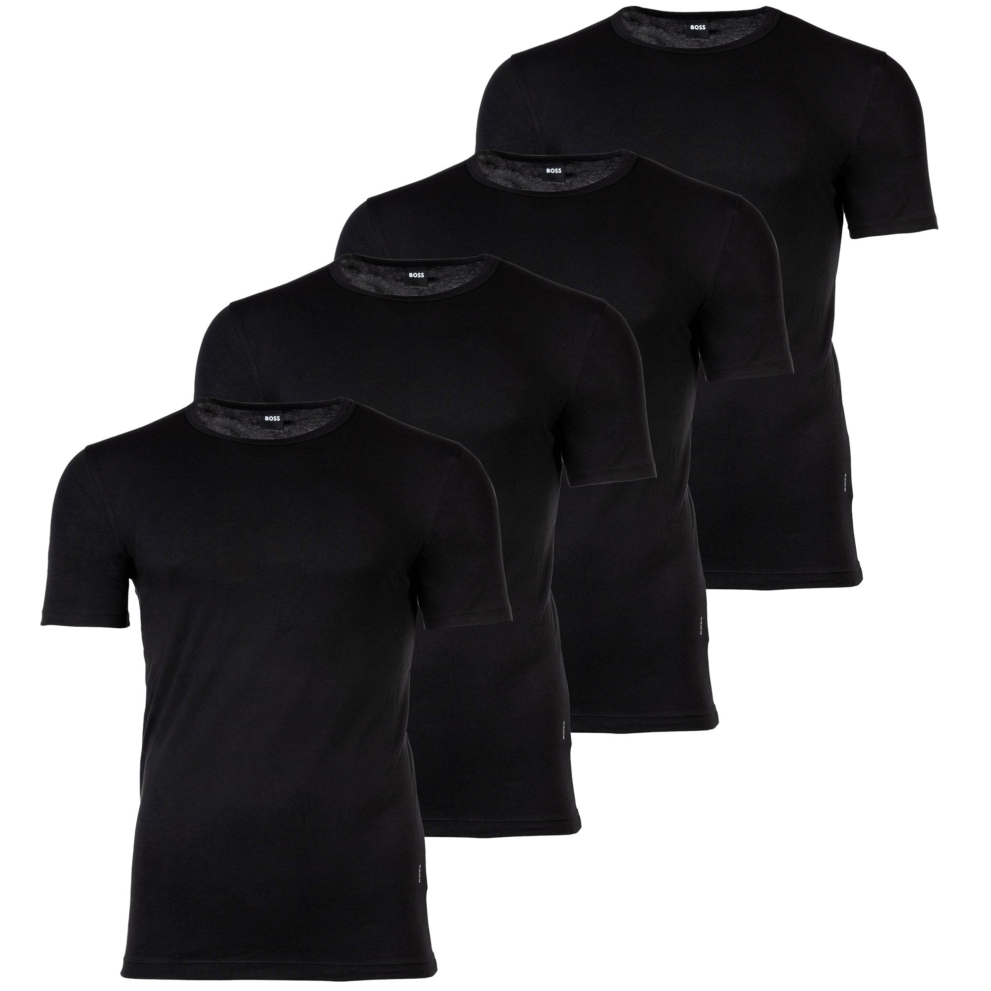 BOSS Herren T-Shirt, 4er Pack - TShirtRN Modern, Unterhemd, Crew-Neck, Stretch