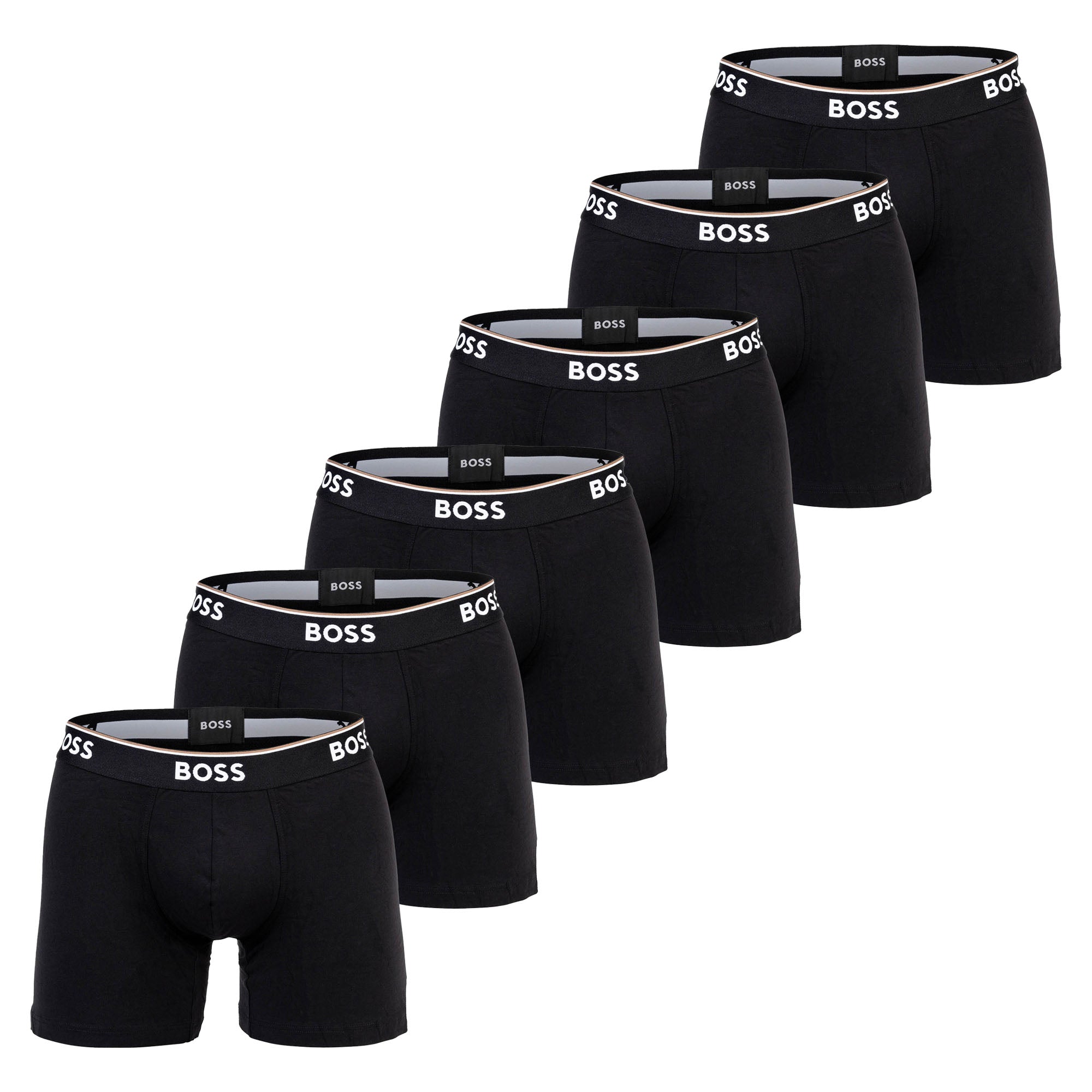 BOSS Herren Boxershorts, 6er Pack - Boxer Briefs 6P Power, Cotton Stretch, Logo