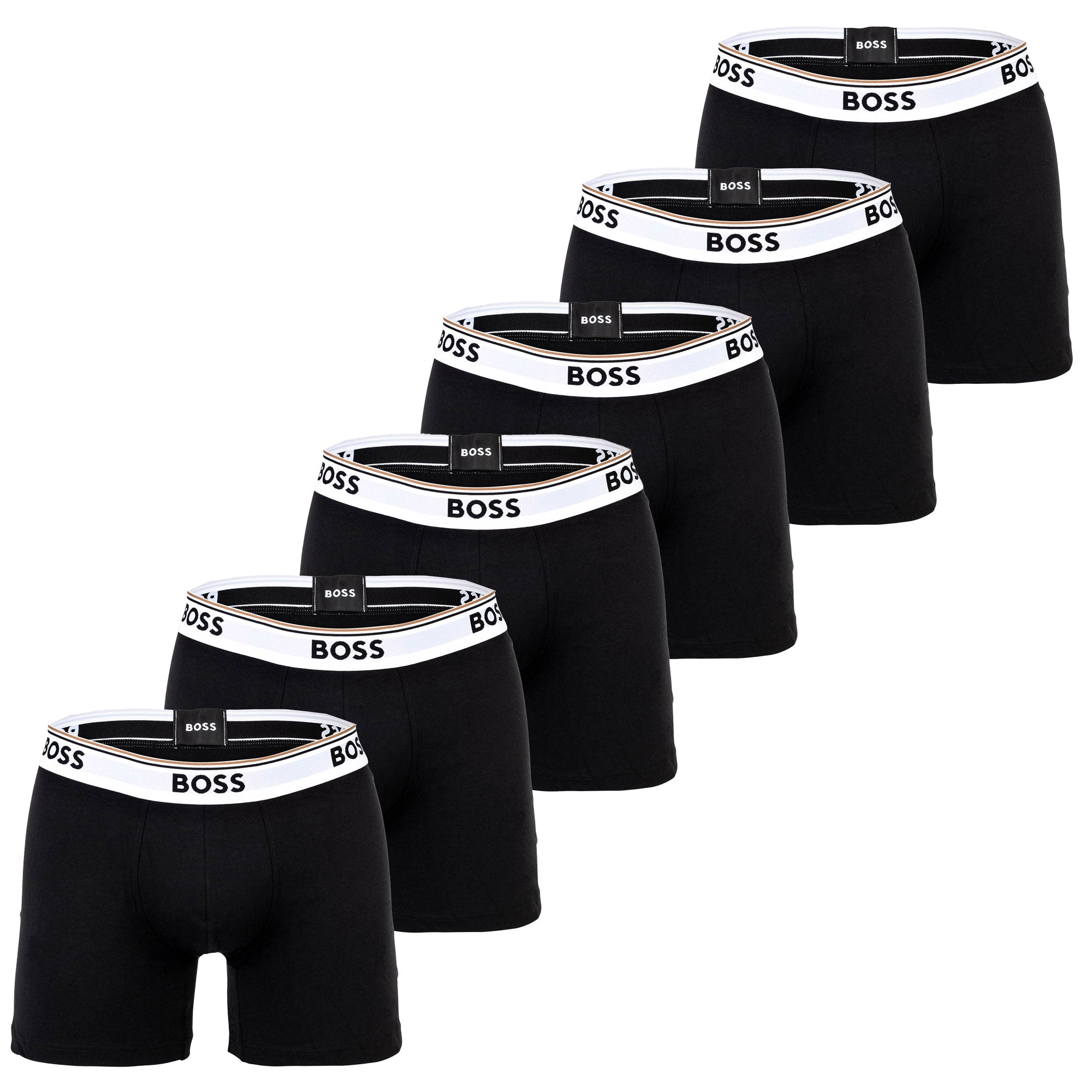 BOSS Herren Boxershorts, 6er Pack - Boxer Briefs 6P Power, Cotton Stretch, Logo