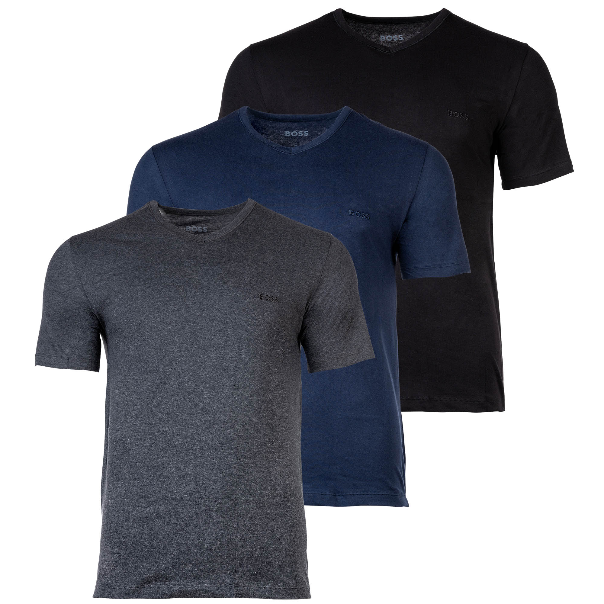 BOSS Herren T-Shirt, 3er Pack - TShirtVN 3P Classic, Unterhemd, V-Neck, Cotton