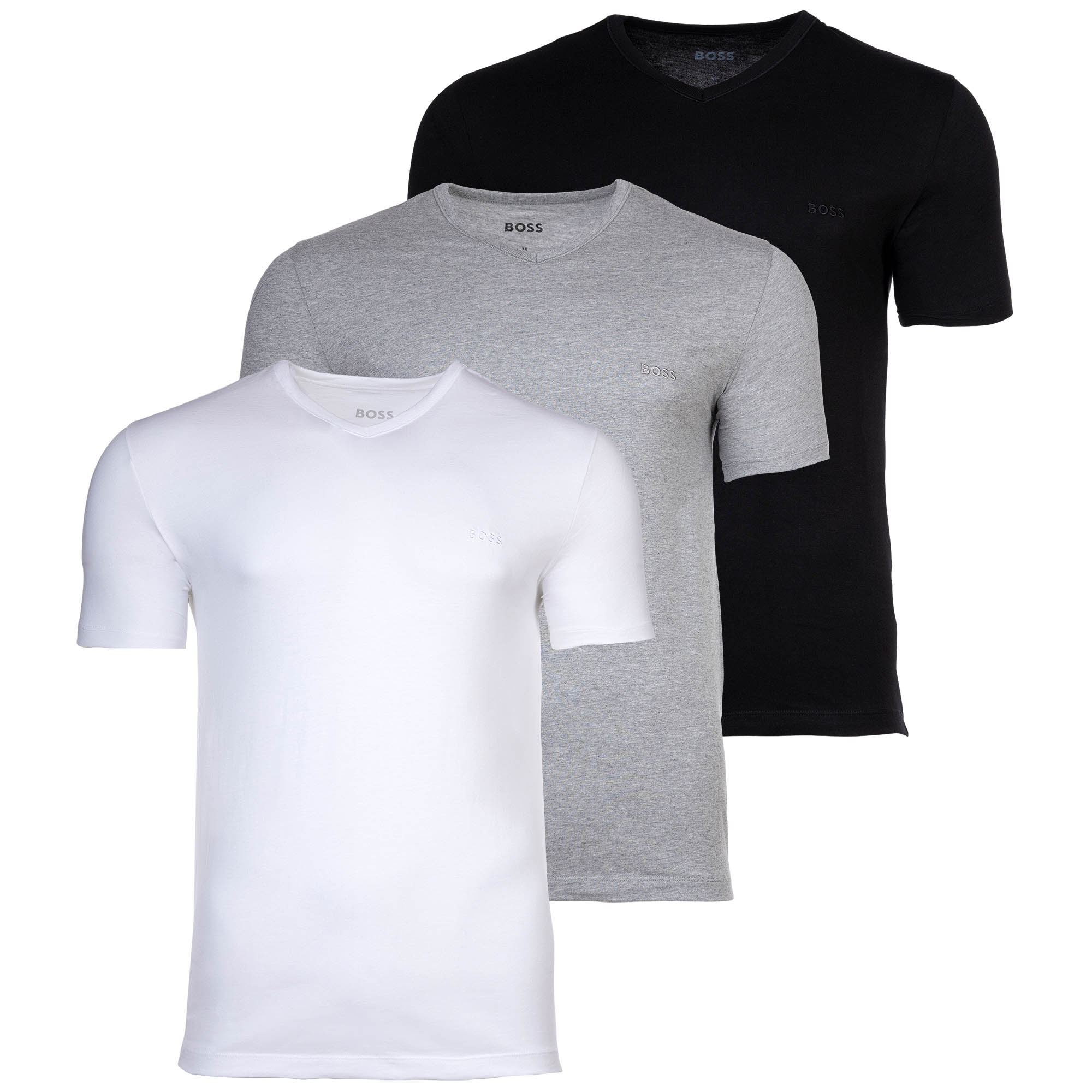 BOSS Herren T-Shirt, 3er Pack - TShirtVN 3P Classic, Unterhemd, V-Neck, Cotton