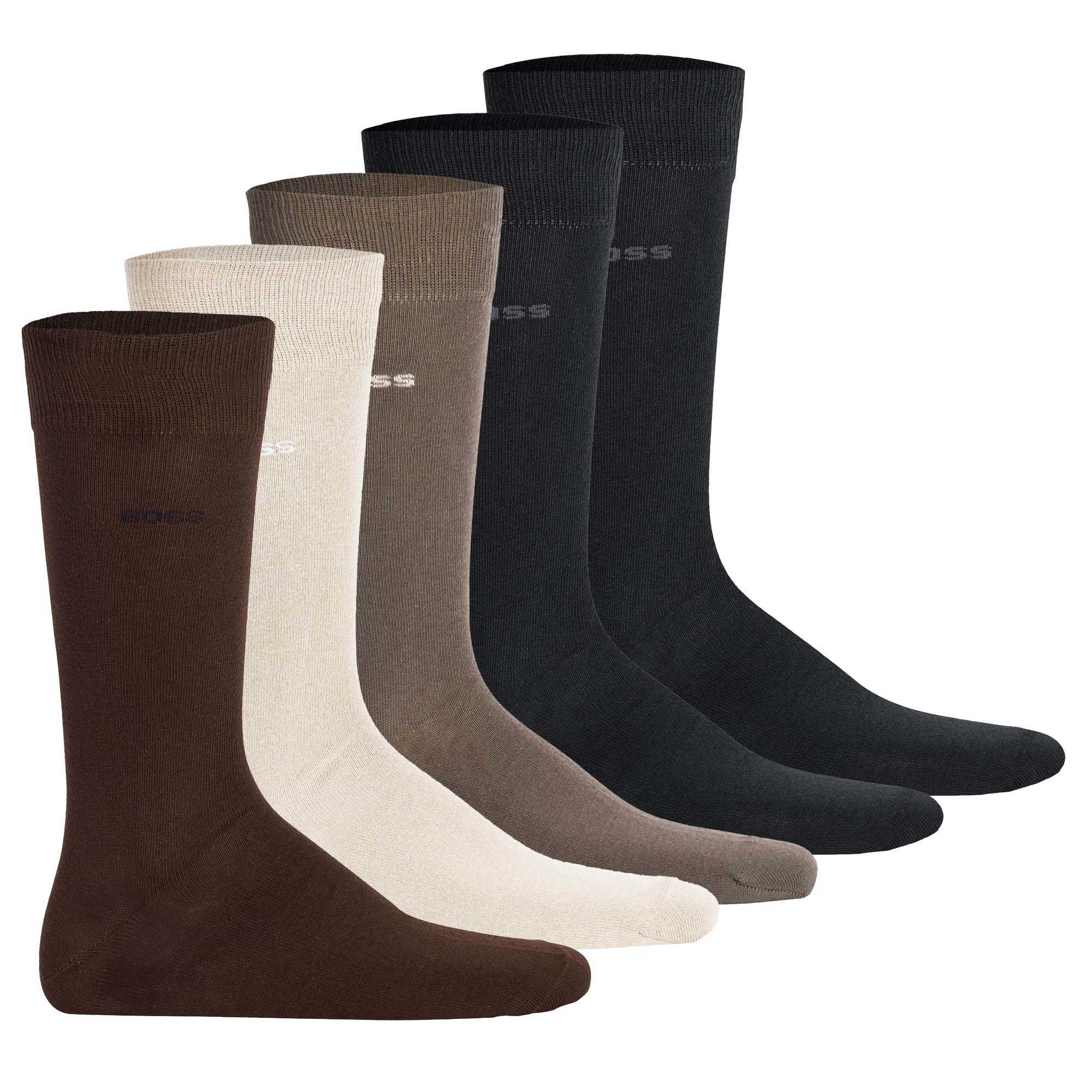 BOSS Herren Socken, 5er Pack - Kurzsocken, Baumwolle, Multipack, einfarbig