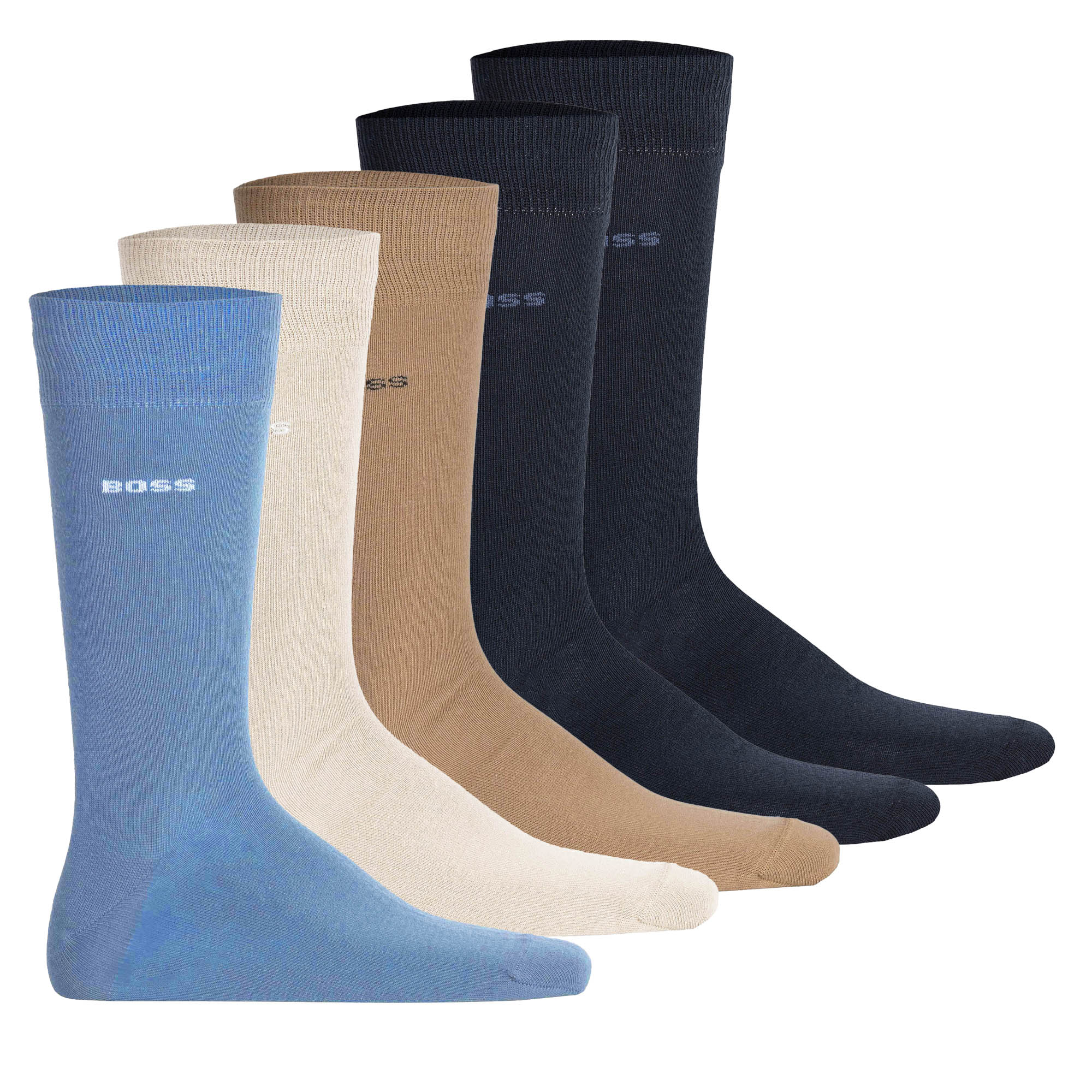 BOSS Herren Socken, 5er Pack - Kurzsocken, Baumwolle, Multipack, einfarbig