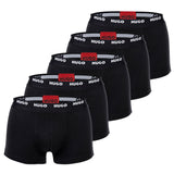 HUGO Herren Boxershorts, 5er Pack - Trunks Five Pack, Logo, Cotton Stretch