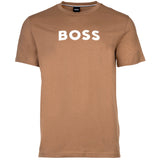 BOSS Men's T-shirt - RN T-shirt, round neck, short sleeve, large logo print, cotton