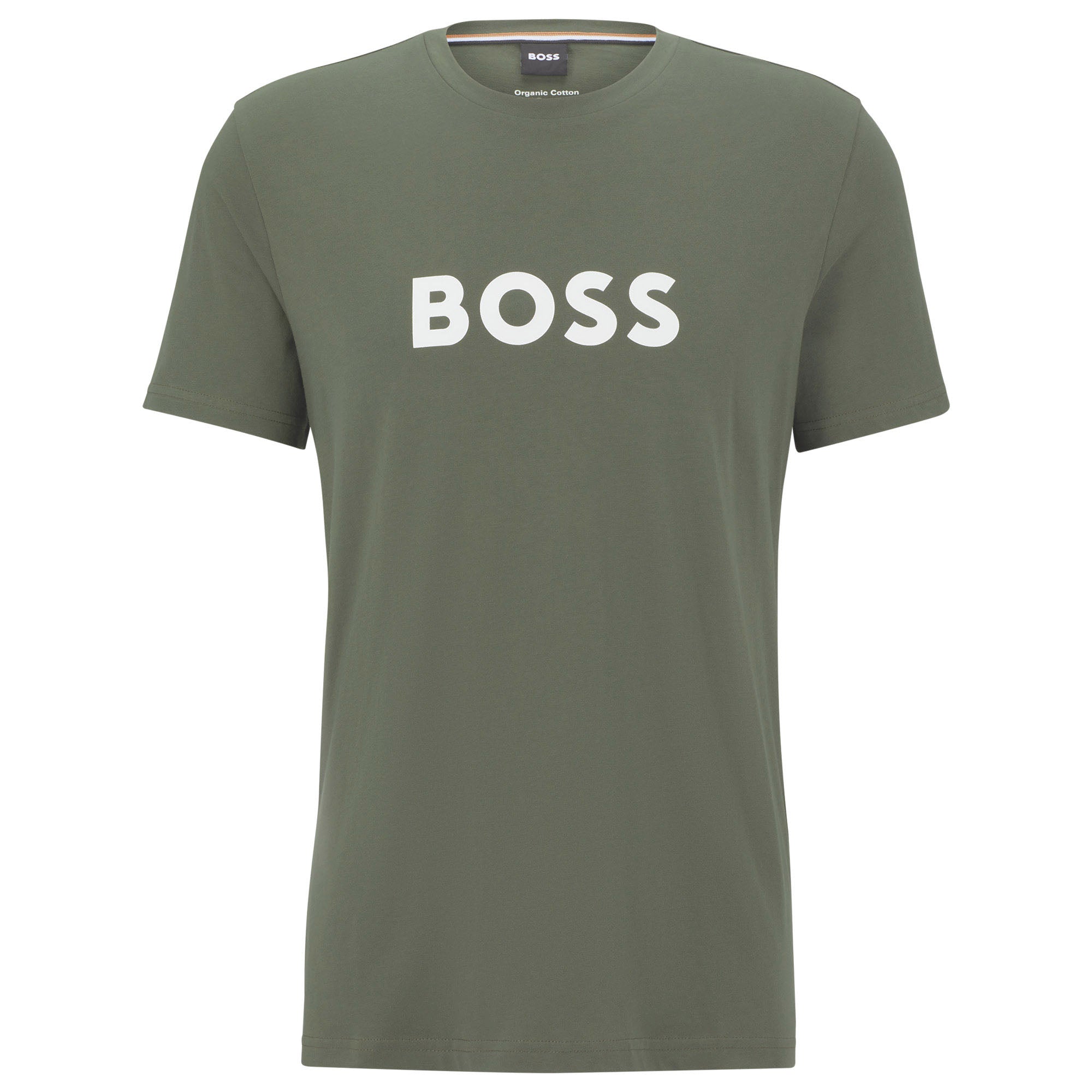 BOSS Men's T-shirt - RN T-shirt, round neck, short sleeve, large logo print, cotton
