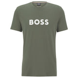 BOSS Men's T-shirt - RN T-shirt, round neck, short sleeve, large logo print, cotton