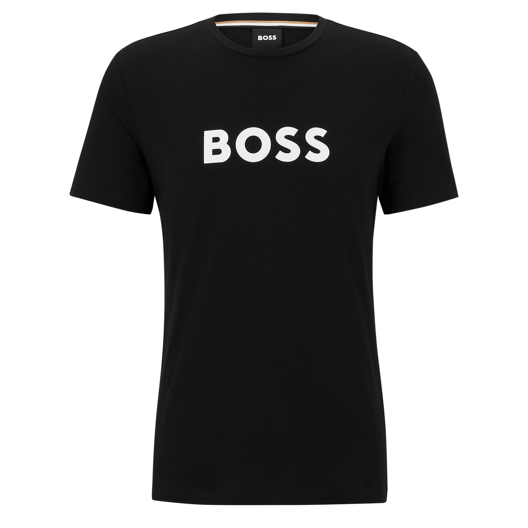 BOSS Men's T-shirt - RN T-shirt, round neck, short sleeve, large logo print, cotton
