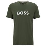 BOSS Men's T-shirt - RN T-shirt, round neck, short sleeve, large logo print, cotton