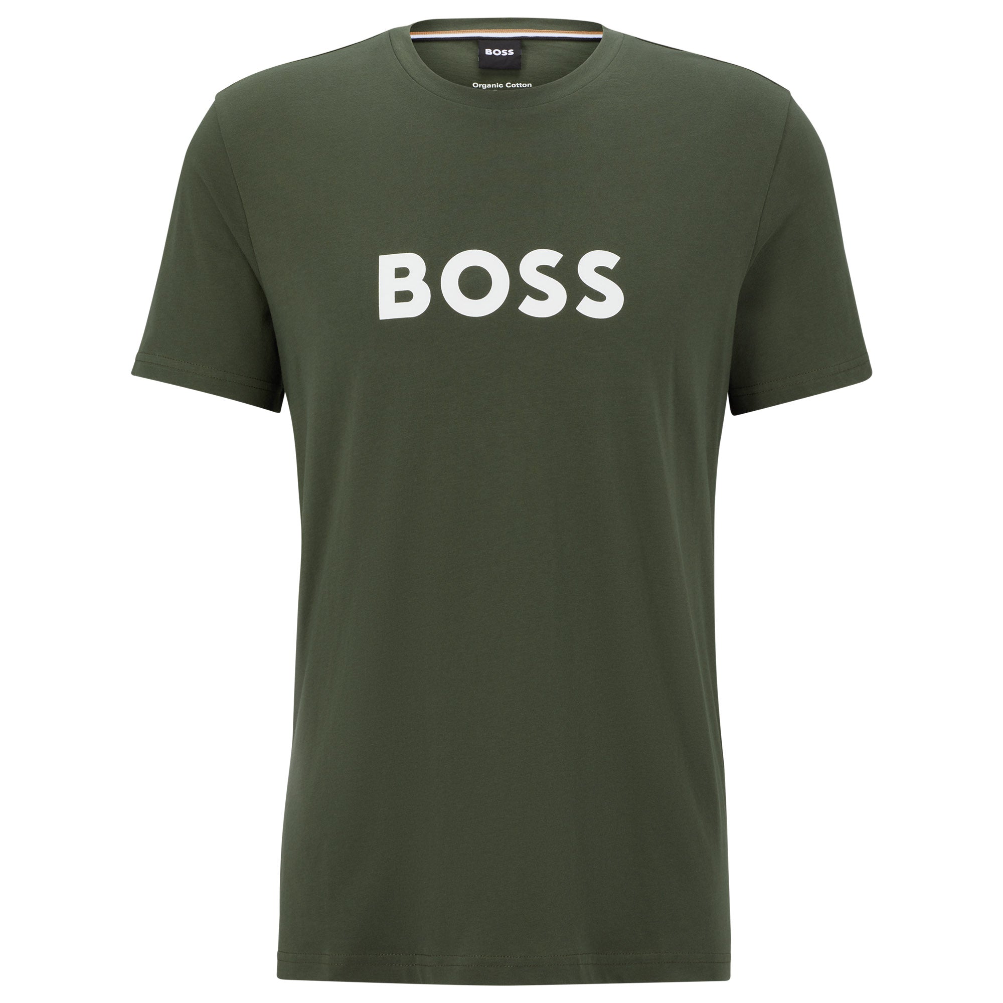 BOSS Men's T-shirt - RN T-shirt, round neck, short sleeve, large logo print, cotton