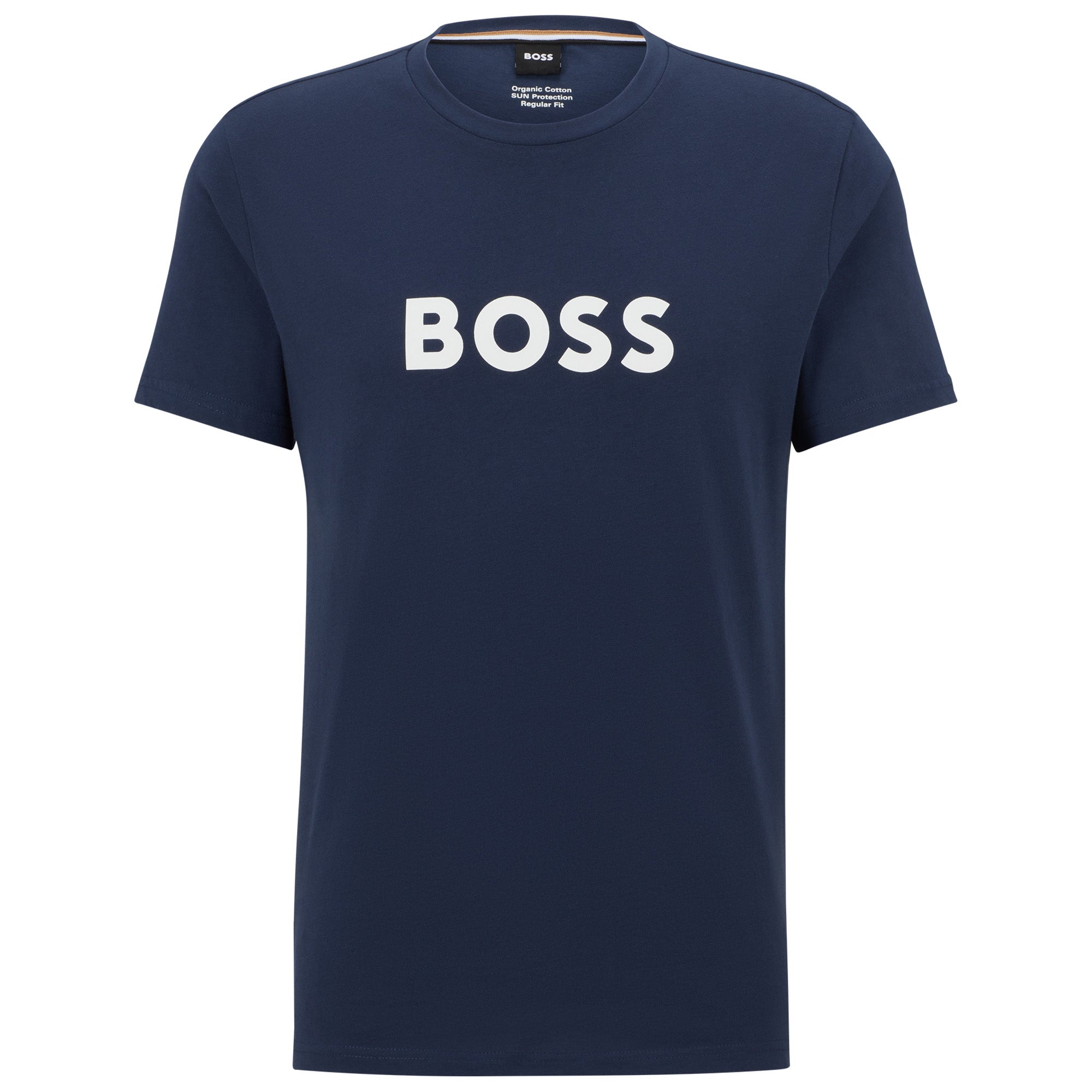 BOSS Men's T-shirt - RN T-shirt, round neck, short sleeve, large logo print, cotton