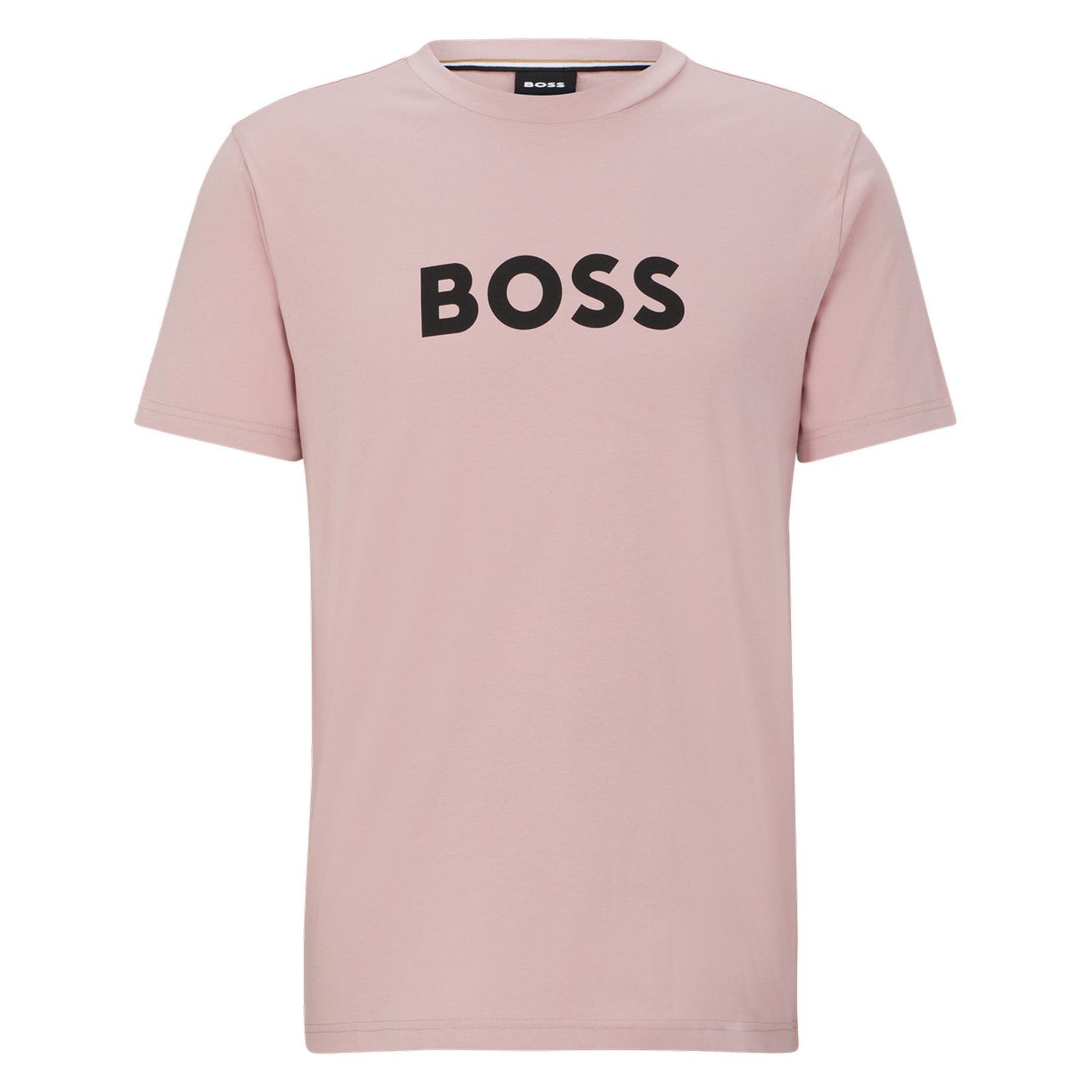 BOSS Men's T-shirt - RN T-shirt, round neck, short sleeve, large logo print, cotton